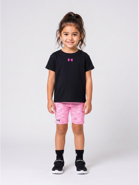 Under Armour Dekliški set Under Armour UA TWIST BIKE SHORT SET-BLK