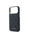Guess Guess PU Leather 4G Gold Frame MagSafe Zadnji ovoj za iPhone 18 Pro Black