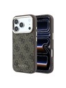 Guess Guess PU Leather 4G Gold Frame MagSafe Zadnji ovoj za iPhone 18 Pro Brown