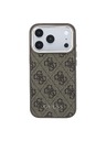 Guess Guess PU Leather 4G Gold Frame MagSafe Zadnji ovoj za iPhone 18 Pro Brown
