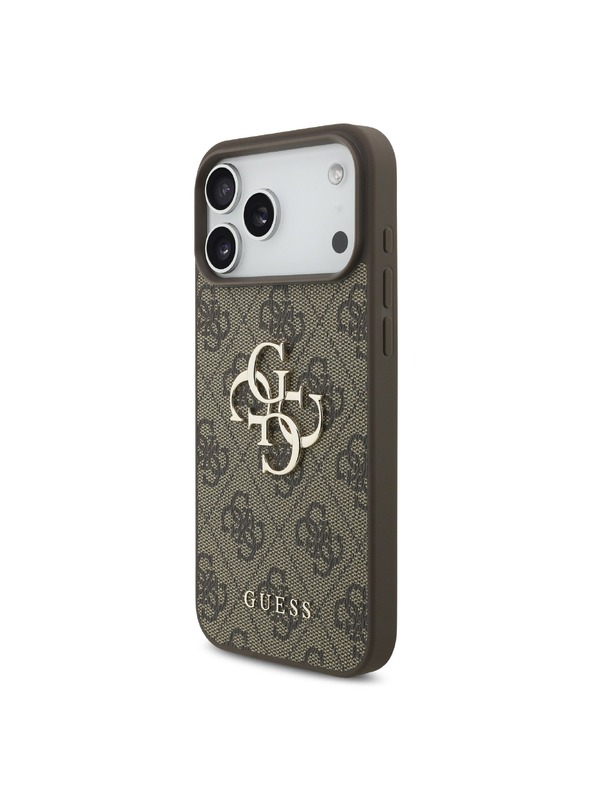 Guess Guess PU 4G Metal Logo Zadnji ovoj za iPhone 18 Pro Brown