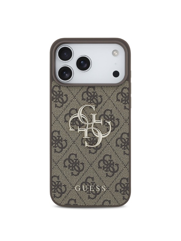 Guess Guess PU 4G Metal Logo Zadnji ovoj za iPhone 18 Pro Brown