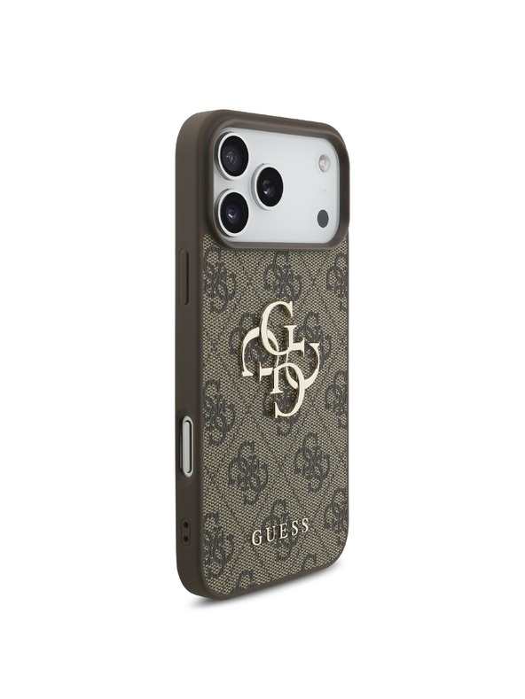 Guess Guess PU 4G Metal Logo Zadnji ovoj za iPhone 18 Pro Brown