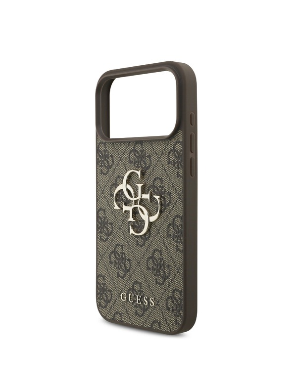 Guess Guess PU 4G Metal Logo Zadnji ovoj za iPhone 18 Pro Brown