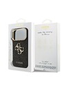 Guess Guess PU Leather 4G Metal Logo Gold Frame Zadnji ovoj za iPhone 18 Pro Black