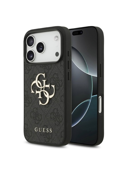 Guess Guess PU 4G Metal Logo Zadnji ovoj za iPhone 18 Pro Grey
