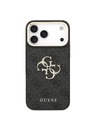 Guess Guess PU Leather 4G Metal Logo Gold Frame Zadnji ovoj za iPhone 18 Pro Max Black