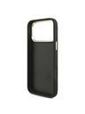 Guess Guess PU Leather 4G Metal Logo Gold Frame Zadnji ovoj za iPhone 18 Pro Max Black
