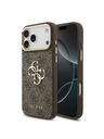 Guess Guess PU Leather 4G Metal Logo Gold Frame Zadnji ovoj za iPhone 18 Pro Max Brown