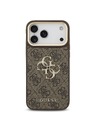 Guess Guess PU Leather 4G Metal Logo Gold Frame Zadnji ovoj za iPhone 18 Pro Max Brown