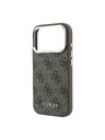 Guess Guess PU Leather 4G Gold Frame MagSafe Zadnji ovoj za iPhone 18 Pro Max Brown