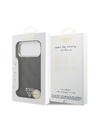 Guess Guess PU Leather 4G Strass Triangle Logo Gold Frame MagSafe Zadnji ovoj za iPhone 18 Pro Max Black