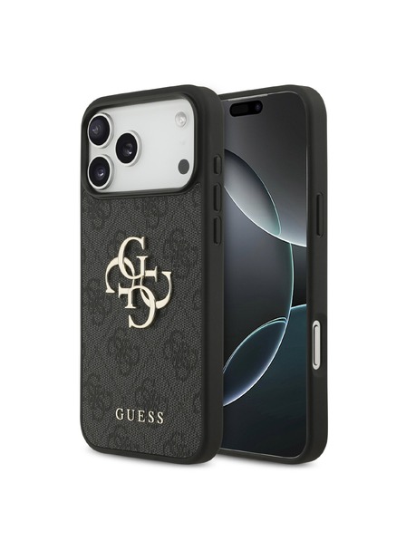 Guess Guess PU 4G Metal Logo Zadnji ovoj za iPhone 18 Pro Max Grey