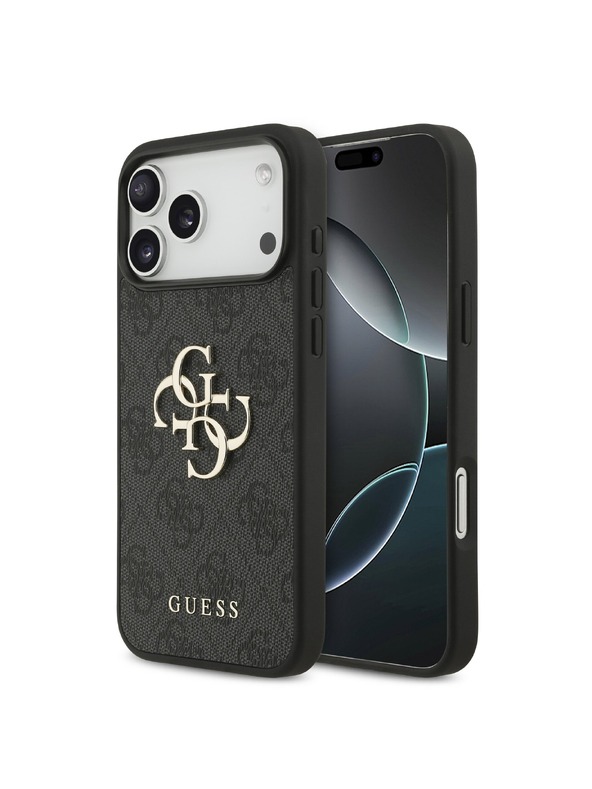 Guess Guess PU 4G Metal Logo Zadnji ovoj za iPhone 18 Pro Max Grey