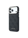 Guess Guess PU Leather 4G Gold Frame MagSafe Zadnji ovoj za iPhone 18 Pro Max Black