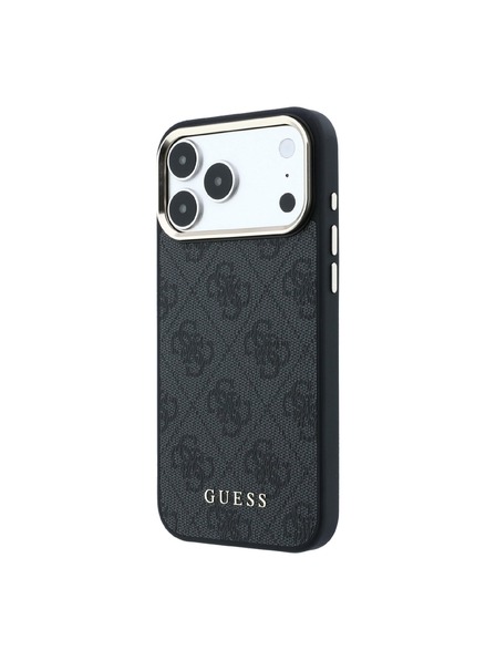 Guess Guess PU Leather 4G Gold Frame MagSafe Zadnji ovoj za iPhone 18 Pro Max Black