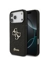 Guess Guess PU Fixed Glitter 4G Metal Logo Zadnji ovoj za iPhone 18 Pro Max Black