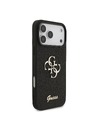 Guess Guess PU Fixed Glitter 4G Metal Logo Zadnji ovoj za iPhone 18 Pro Max Black