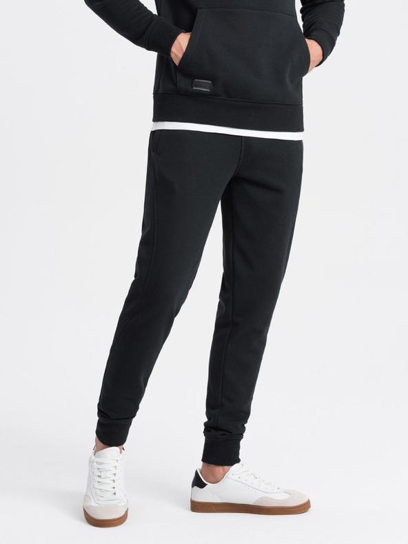 Ombre Clothing Moške bombažne trenirke BASIC Ombre Clothing