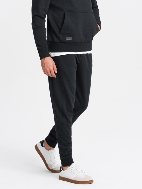 Ombre Clothing Moške bombažne trenirke BASIC Ombre Clothing