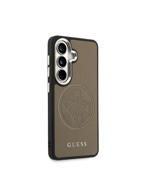 Guess Guess PU Perforated 4G Logo Magnetic Zadnji Ovitek za Samsung Galaxy S26 Brown