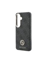 Guess Guess PU Leather 4G Strass Logo Gold Frame Magnetic Zadnji Ovitek za Samsung Galaxy S26 Black