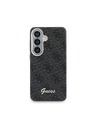 Guess Guess PU 4G Script Metal Logo Magnetic Zadnji Ovitek za Samsung Galaxy S26 Black
