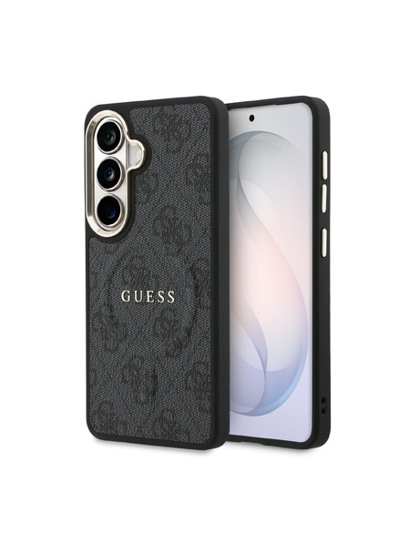 Guess Guess PU Leather 4G Gold Frame Magnetic Zadnji Ovitek za Samsung Galaxy S26 Black