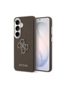 Guess Guess PU Grained 4G Resin Metal Logo Zadnji Ovitek za Samsung Galaxy S26 Brown