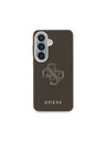 Guess Guess PU Grained 4G Resin Metal Logo Zadnji Ovitek za Samsung Galaxy S26 Brown