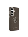 Guess Guess PU Grained 4G Resin Metal Logo Zadnji Ovitek za Samsung Galaxy S26 Brown