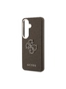 Guess Guess PU Grained 4G Resin Metal Logo Zadnji Ovitek za Samsung Galaxy S26 Brown