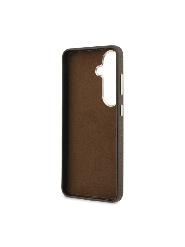 Guess Guess PU Grained 4G Resin Metal Logo Zadnji Ovitek za Samsung Galaxy S26 Brown