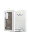 Guess Guess PU Grained 4G Resin Metal Logo Zadnji Ovitek za Samsung Galaxy S26 Brown