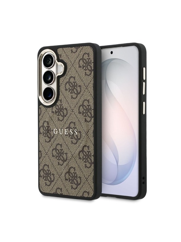 Guess Guess PU Leather 4G Gold Frame Magnetic Zadnji Ovitek za Samsung Galaxy S26 Brown