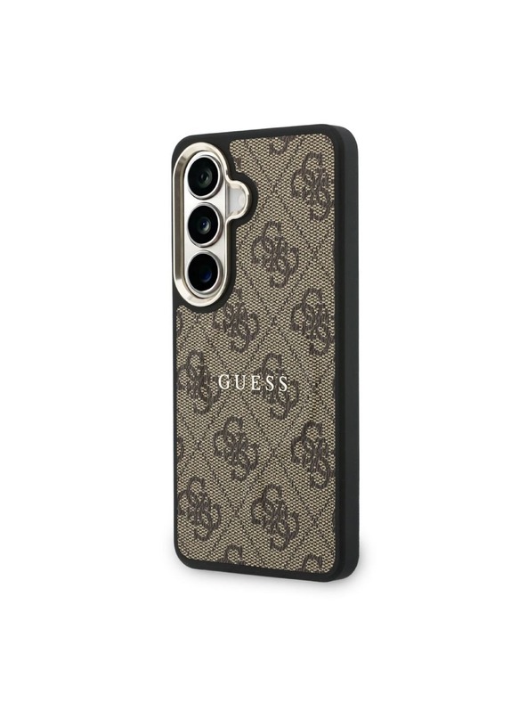Guess Guess PU Leather 4G Gold Frame Magnetic Zadnji Ovitek za Samsung Galaxy S26 Brown