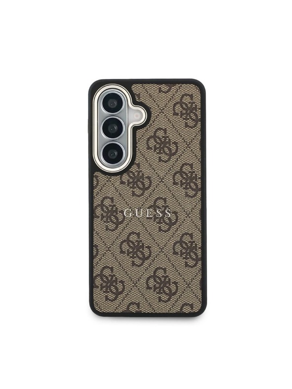 Guess Guess PU Leather 4G Gold Frame Magnetic Zadnji Ovitek za Samsung Galaxy S26 Brown