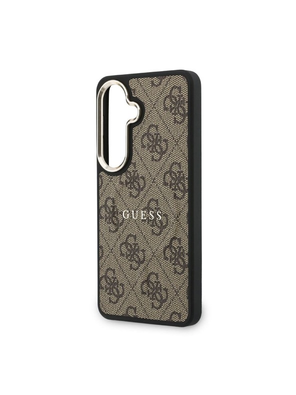Guess Guess PU Leather 4G Gold Frame Magnetic Zadnji Ovitek za Samsung Galaxy S26 Brown
