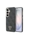 Guess Guess PU Leather 4G Strass Triangle Logo Gold Frame Magnetic Zadnji Ovitek za Samsung Galaxy S26 Black