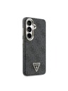Guess Guess PU Leather 4G Strass Triangle Logo Gold Frame Magnetic Zadnji Ovitek za Samsung Galaxy S26 Black