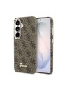 Guess Guess PU 4G Script Metal Logo Magnetic Zadnji Ovitek za Samsung Galaxy S26 Brown