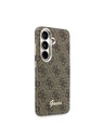Guess Guess PU 4G Script Metal Logo Magnetic Zadnji Ovitek za Samsung Galaxy S26 Brown