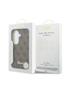 Guess Guess PU 4G Script Metal Logo Magnetic Zadnji Ovitek za Samsung Galaxy S26 Brown
