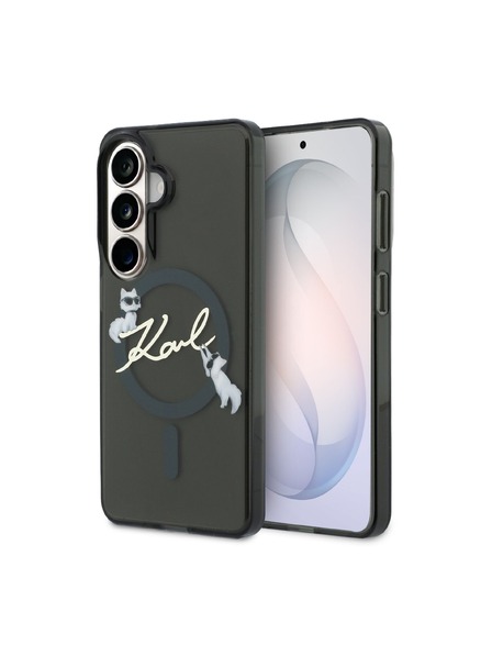 Karl Lagerfeld Karl Lagerfeld IML Choupette Karl Script Logo Magnetni Zadnji Ovitek za Samsung Galaxy S26 Black