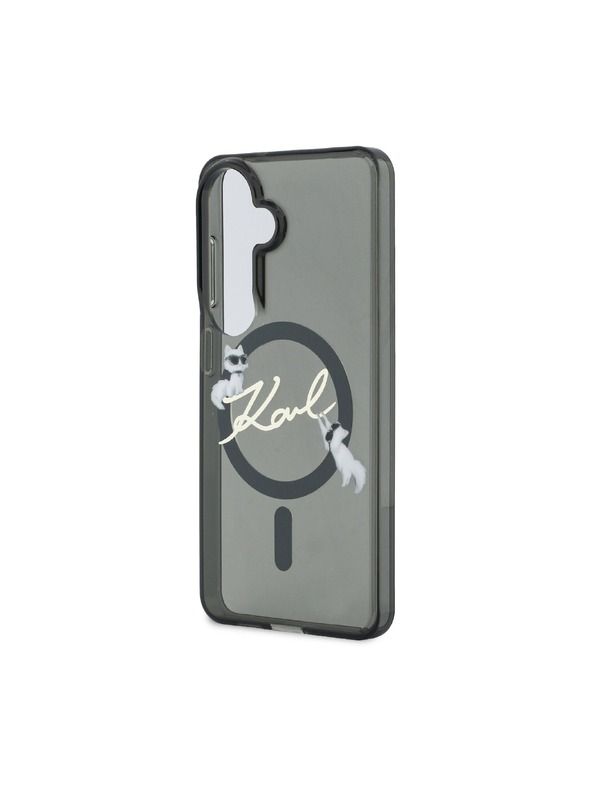 Karl Lagerfeld Karl Lagerfeld IML Choupette Karl Script Logo Magnetni Zadnji Ovitek za Samsung Galaxy S26 Black
