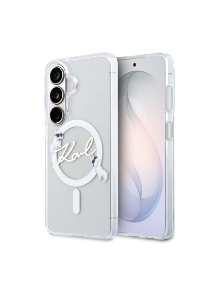 Karl Lagerfeld Karl Lagerfeld IML Choupette Karl Script Logo Magnetni Zadnji Ovitek za Samsung Galaxy S26 Prozoren