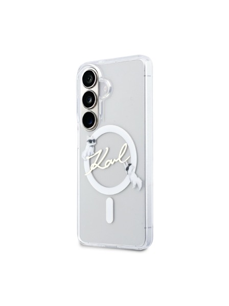 Karl Lagerfeld Karl Lagerfeld IML Choupette Karl Script Logo Magnetni Zadnji Ovitek za Samsung Galaxy S26 Prozoren