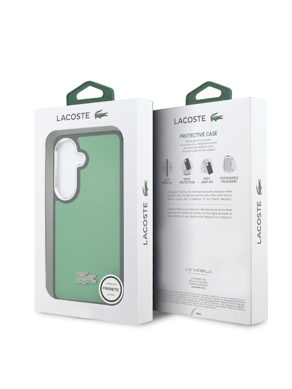 Lacoste Lacoste Petit Pique Metal Logo Magnetni Zadnji Ovitek za Samsung Galaxy S26 Estragon Green