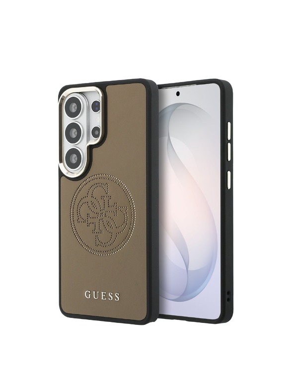 Guess Guess PU Perfoiran 4G Logo Magnetni Zadnji Ovitek za Samsung Galaxy S26 Ultra Brown