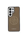 Guess Guess PU Perfoiran 4G Logo Magnetni Zadnji Ovitek za Samsung Galaxy S26 Ultra Brown